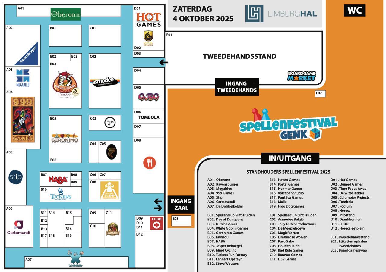Plattegrond Spellenfestival 2025